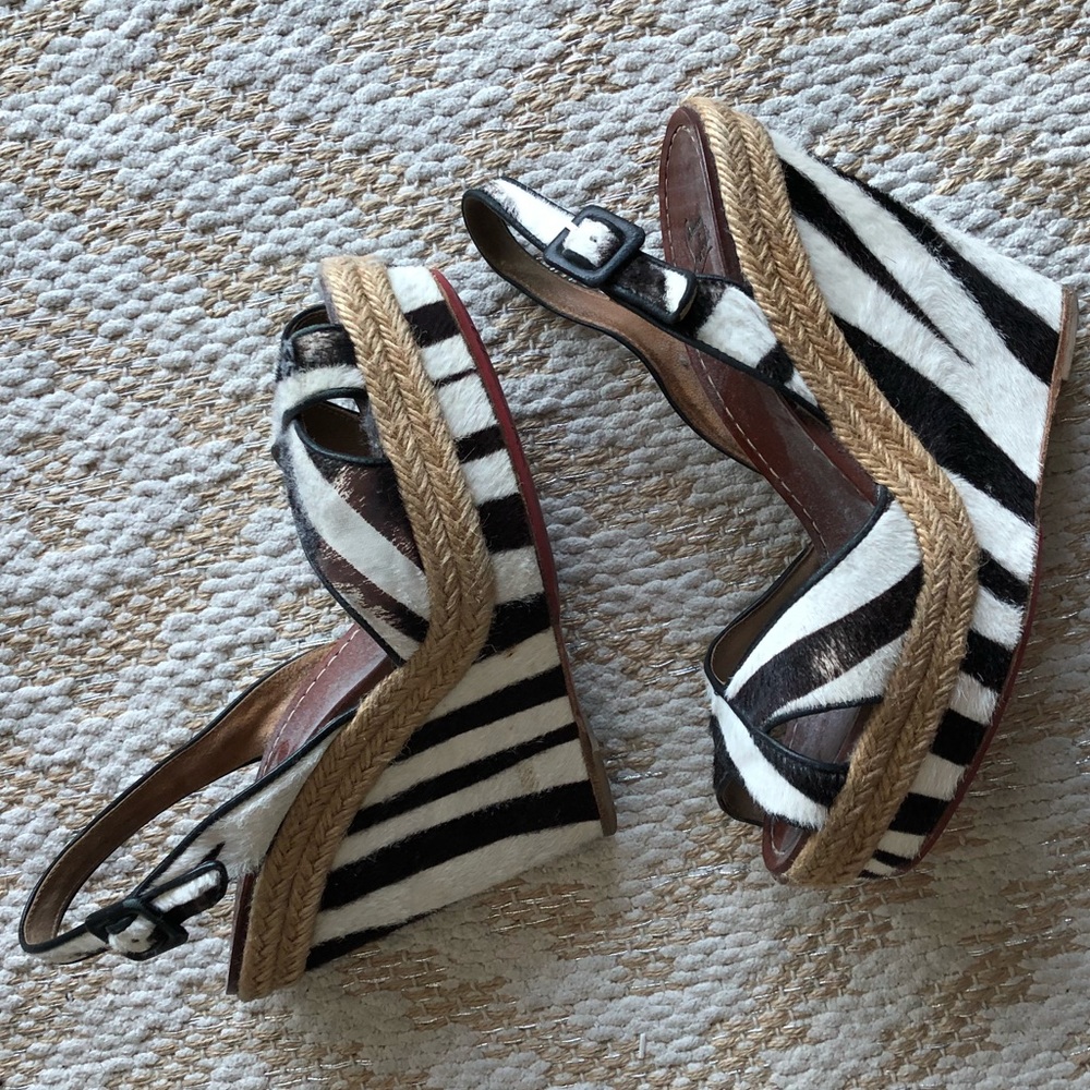 Christian Louboutin animal print wedge!